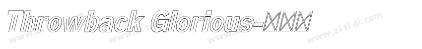 Throwback Glorious字体转换
